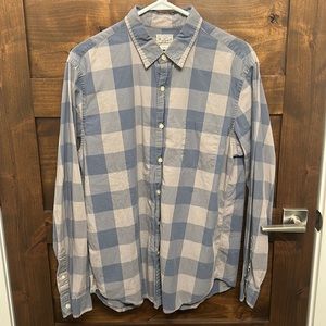 Jcrew plaid long sleeve button up, size large